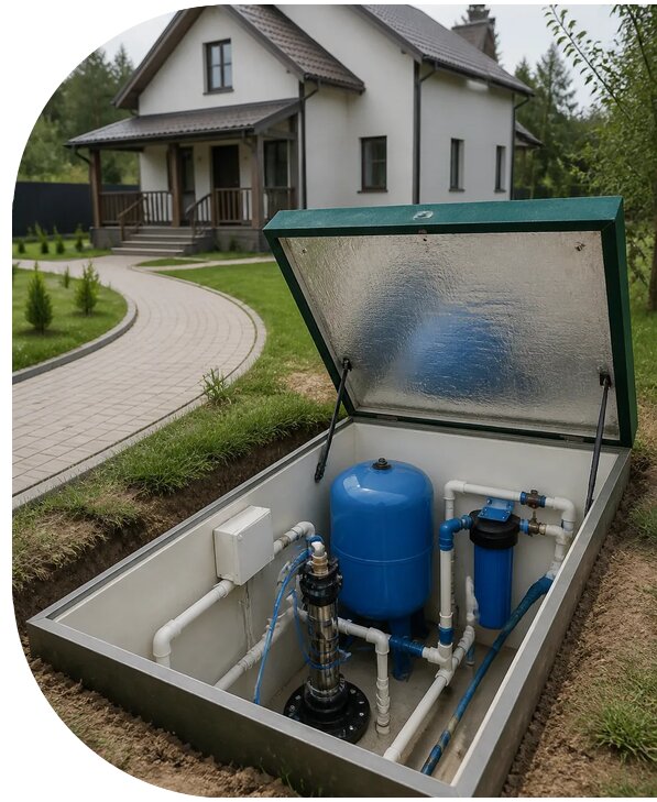 Автономное водоснабжение дома в Солнечногорске от 156120 р. | АПаруса-Слн
